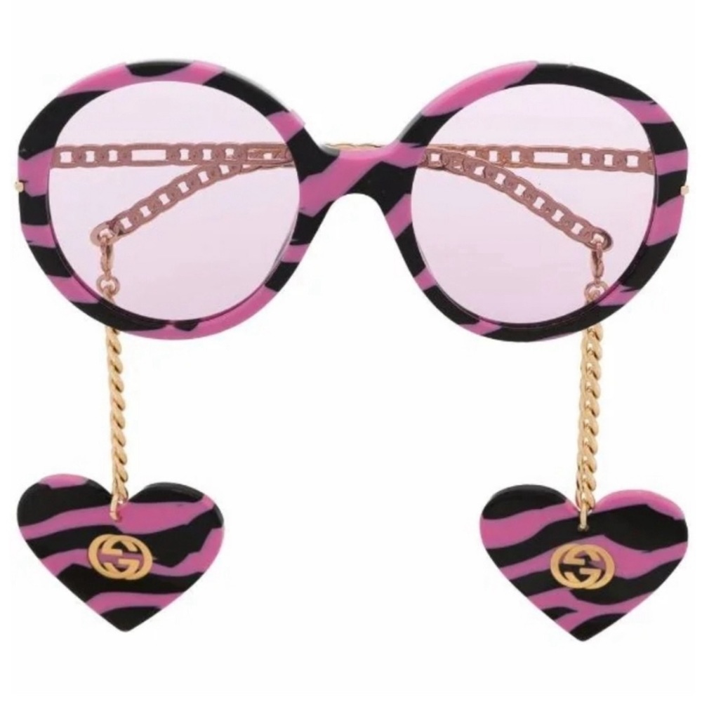 Gucci Zebra Print Charm Eyewear Sunglasses